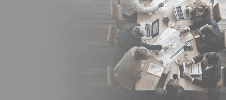 Enterprise delivery team reviewing technology plans